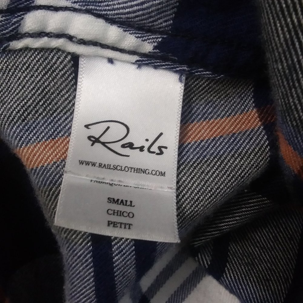 Rails Hunter Soft Plaid Flannel Button Down Shirt… - image 8